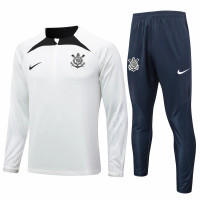 Corinthians Masculino Branco Treinamento Técnico Futebol Tracksuit 2024-25