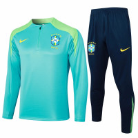 Seleção Brasileira Masculina Verde Treinamento Técnico Futebol Tracksuit 2024-25